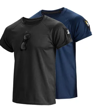 2023 Uomini Mimetico Caccia Pesca Militare Dell'Esercito Tshirts Camo Trekking Campeggio Camicie Quick Dry Tattico Vestiti Possono Appendere Gli Occhiali