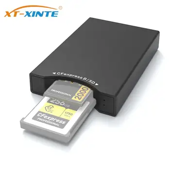 XT-XINTE 2in1 CFexpress Tipo B /SD Lettore di schede USB3.2 Gen2 10Gbps TypeC Lettore di schede Adattatore della Scheda di Memoria per NVME PCIe Protocollo