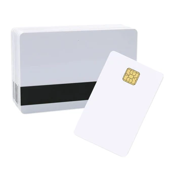 10pcs SLE4428 Hi Co 2750OE 4000OE banda Magnetica della carta di credito vuota, dimensione di Contatto Smart Card in PVC