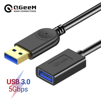 QGeeM Cavo di Prolunga USB per Cavo USB 3.0 Super Speed Cavo Maschio a Femmina 1m 2m 3m di Sincronizzazione dei Dati di USB 2.0 Extender-Prolunga USB