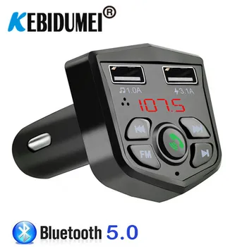 3.1 Un Doppio Caricatore USB Bluetooth Trasmettitore FM per Auto Vivavoce kit Wireless audio MP3 Ricevitore U-Disco di carta di TF di lettura musicale dispositivo