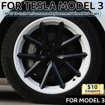 4PCS 18 pollici cerchioni Per Tesla Model 3 2020-2023 coprimozzo Prestazioni di Sostituzione Completa del Cerchio di Copertura Coprimozzo Accessori Decorativi