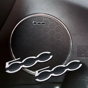 2 / 4 PZ Auto Audio Alluminio Altoparlante Stereo Adesivo per Auto Accessori Per Fiat 500 X 500 Abarth Grande Punto Stilo Car Styling