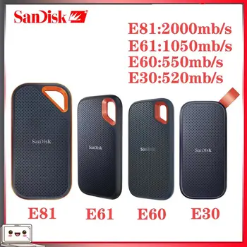 Sandisk 100% Esterno Portatile PSSD 480GB 520MB/s Originale Hard Drive USB 3.1 Type-C 1 tb 2 tb di Disco a Stato Solido Per il Desktop del computer Portatile