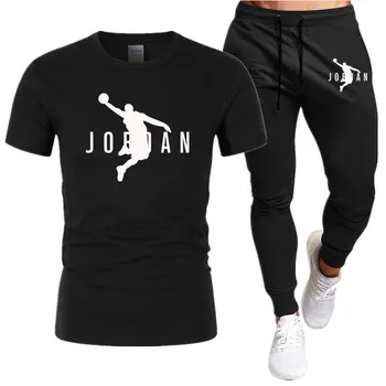 Estate abbigliamento di marca uomini;s abbigliamento sportivo T-shirt Pantaloni pezzo di 2 sport jogging manica corta pantaloni della tuta tuta - Men;s suit