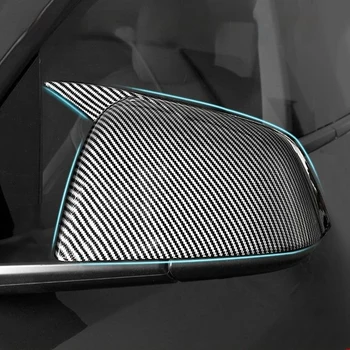 Auto Specchio di Copertura Per la Tesla Model 3, Modello Y 2021-2023 Auto Esterno Accessori in ABS Porta Laterale Corno di Mucca Specchio Retrovisore Copertura