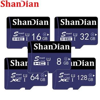 100% Originale SHANDIAN Smart Card SD Classe 10 TF 16gb 32gb 64gb 128gb Max 98Mb/s Scheda di Memoria per gli samrtphone e Tavolo PC