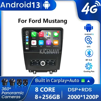 Android 13 Per Ford Mustang 2009 - 2014 Stereo Lettore Multimediale autoradio Navigatore GPS BT WiFi Bluetooth 360 Fotocamera Carplay