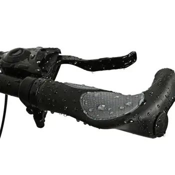 Bicicletta in Gomma Grip Integrato Manico in Corno Grip MTB Polsini Resto della Mano Bike Vice Manopole Antiurto Bilaterali Bloccato Manopole