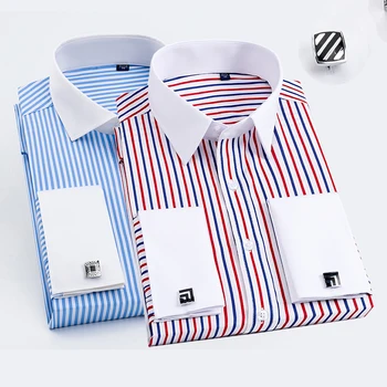 2023 francese Gemelli Tuta Collare Versione coreana di Slim Camicia a Maniche Lunghe da Uomo in Smoking Festa di Nozze Shirt