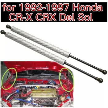 Ammortizzatore per 1992-1997 Honda CR-X CRX Del Sol Cofano Anteriore Cofano Puntoni del Gas Ascensore Supporto Ammortizzatore Ammortizzatore in Fibra di Carbonio