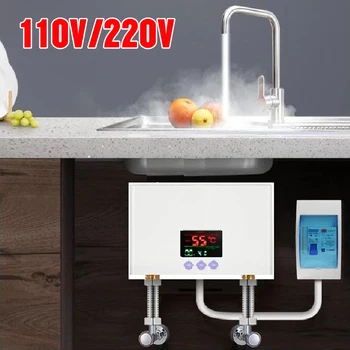110V 220V Immediata Riscaldatore di Acqua di cottura Bagno a Parete Elettrico del Riscaldatore di Acqua di Temperatura LCD Display con Controllo Remoto