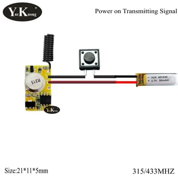 EV 1527 Telecomando Micro Trasmettitore Radio PCB 315/433 1 canale di Ingresso Potenza di Trasmissione del Segnale per Auto, Bus e Camion di Allarme Domestico di GSM