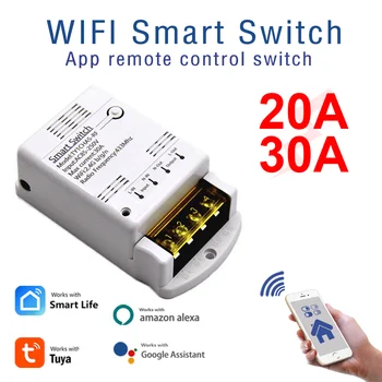 Tuya Smart Switch 4000W 30A Home Automation Modulo 20A Modulo Relè RF433 220V 12V 24V Ricevitore Lavoro Con Alexa di Casa Google