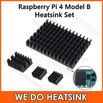 NOI DISSIPATORE 4pcs/set fai da te Raspberry Pi Dissipatore di calore in Alluminio Kit Con Pad Termico per Raspberry Pi 4 Modello B