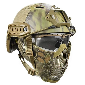 Tattica Casco Maschera Cs Airsoft Paintball Esercito Gioco Di Guerra In Moto A Caccia Tinta Unita Veloce Casco