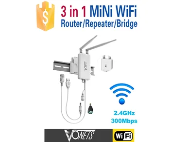 VONETS 2.4 G WiFi Router WiFi, wireless e via cavo Bridge Ethernet Repeater Hotspot Segnale Extender RJ45 per Adattatore WiFi per DVR PLC VAP11S