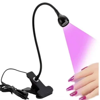 Led Nail Luci Dryer Lampada UV Ultravioletti Flessibile Clip-In Desk Mini USB di Polimerizzazione dei Gel Manicure Pedicure Salone di Strumenti