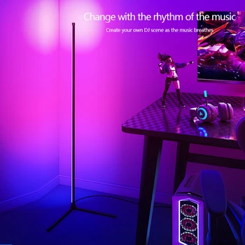 MARPOU Wifi Smart Tuya Lampada RGB APP Remote di Controllo Vocale Moderna Umore in Piedi Coner Luci della Notte per Camera da Letto, Soggiorno