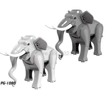 Vendita singola di Grandi Dimensioni Animale Elefante Figura Animale Carino Edificio Blocchi del Modello di Mattoni del Giocattolo Educativo per i Bambini