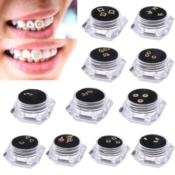 3Pcs/box Dentali in Metallo Gioielli di Cristallo Dente Gemme Dente di Bellezza in Diamante Ornamenti Dente Decorazioni