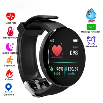 D18 Smart Watch Uomini Della Pressione Arteriosa Impermeabile Smartwatch Donne Cardio Fitness Tracker Orologio Sport 2022 New
