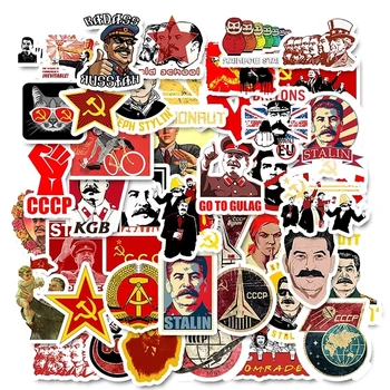 50 Pack СССР URSS di Stalin per il Socialismo Tema Impermeabile Adesivi per computer Portatile Cellulare Bottiglia di Acqua Skateboard Bagagli Auto