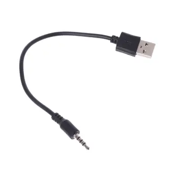 USB maschio a Maschio a 3.5 mm cavo Adattatore Audio Stereo Jack per Cuffie Spina Per MP3 MP4 filo Nero del cavo di