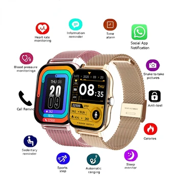 CT2 Smart Watch Unisex Sport Fitness Salute Monitor della Frequenza Cardiaca Digitale Bluetooth Smartwatch Orologio da polso Regalo