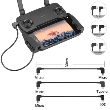 OTG Cavo Dati per DJI Mavic 2 Pro Zoom Mini SE la Scintilla Mavic ARIA Drone IOS di tipo C, Micro-USB Adattatore Connettore del Filo Tablet Telefono
