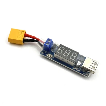 2S-6S Lipo Batteria XT60 Plug USB 2.0 5V 2A Caricabatterie Adattatore del Convertitore LCD connettore a T Batterie Remote Controller connettore del modulo di