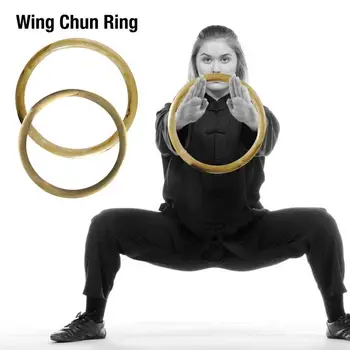28/35CM di Wing Chun Rattan Anello in Legno Naturale, Anelli di Wing Chun Kung Fu Polso Forza la Mano di Attrezzature per l'Allenamento l'Esercizio Fisico Anello