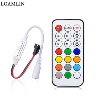 5-24V 21-Key Controller RF Magia RGB LED Controller Con Telecomando Mini Smd Per WS2812B WS2811 di Striscia del LED