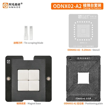 ODNX02-A2 CXD90060GG CXD90061GG CXD90062GG BGA Stencil Per il Giocatore di Gioco di CPU Switch a Saldare Stagno Impianto Netto Amaoe Foro Quadrato