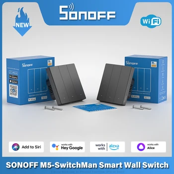 SONOFF M5 Controllore WiFi Smart Switch 80/86 Tipo 1/2/3 Gang UE Interruttore a Parete Cornice di 