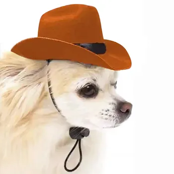 Moda Vendita Calda Cane Cowboy Hat Cani Gatto All'Aperto Cappelli Cane Tappi Per Le Piccole E Medie Cani Gatti Copricapo Accessori Per Animali Domestici In Stock