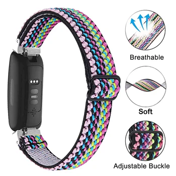 Elastico Cinghia in Nylon per Fitbit ispirare Regolabile Smart Cinturino per Fitbit ispirare Bracciale Cintura Sport Watch Band Replacement