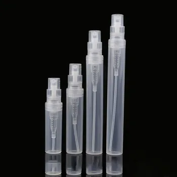 100pcs/lot 2 3 4 5 ml Trasparente di Plastica Profumo vaporizzatore Penna Atomizzatori Chiusura Ricaricabili Campioni di Piccole Dimensioni di Prova Fiala