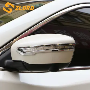 Zlord Cromato Specchio Retrovisore Listelli di Copertura Specchio retrovisore Protettore Trim per Nissan X-trail Xtrail T32 2014-2021 Axxessories