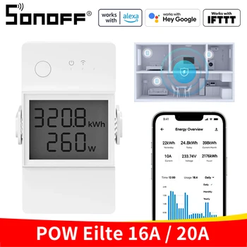 SONOFF POW Eilte 16A/20A Misuratore di Potenza Smart Switch POWR316D POWER320D Intelligente Misuratore di Potenza Interruttore di Alimentazione del Monitor Interruttore WIFi