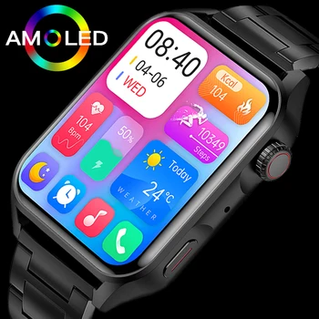 2023 Nuovo NFC Smart Watch Uomini AMOLED 368*448 Schermo HD Frequenza Cardiaca Bluetooth Chiamata IP68 Impermeabile Uomini SmartWatch Huawei Xiaomi