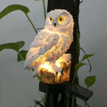 Solare del Giardino del LED, Luce Decorativa Gufo Parrot Scoiattolo Ornamento Animale Scultura Impermeabile all'Aperto del Cortile, Illuminazione Decorativa