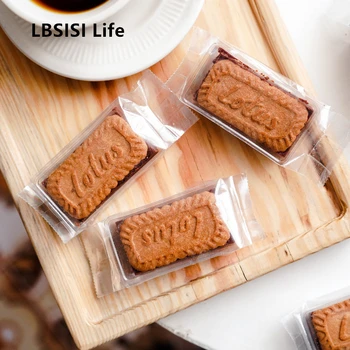 LBSISI Vita 100pcs Caramello Borsa d'Imballaggio del Biscotto Fiocco di Neve Cookie Macchina per l'Imballaggio di Sigillamento della Borsa di Torrone Zucchero Cioccolato Borse