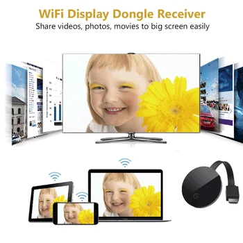 2.4 G/5G 4K Wireless Display Wifi Dongle Ricevitore Wireless Anycast Miracast AirPlay per Chromecast Wireless TV Stick di Casa Google