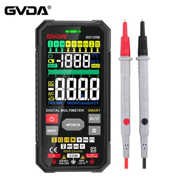 GVDA Multimetro Digitale 6000 Conteggi True RMS AC DC, Resistenza, Capacità Frequenza Tester di Tensione Automatico Gamma Smart Multimetro