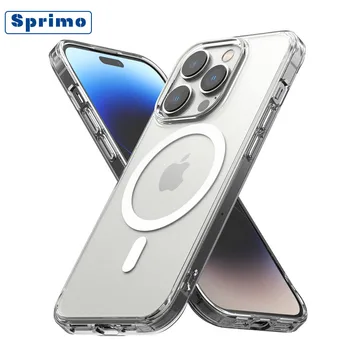 Chiaro Per Magsafe Magnetico di Ricarica Wireless Per il iPhone 15 13 12 14 11 Pro Max Plus Mini X Xs XR 7 8 SE Coperchio Trasparente