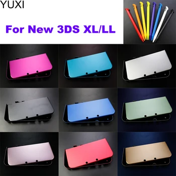 YUXI 1set Per il Nuovo 3DS XL LL 3DSXL 3DSLL Console in Metallo Alluminio Custodia rigida Superiore Inferiore Anteriore Posteriore Protettivo Frontalino Coveret