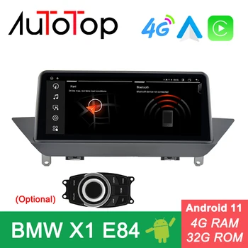 AUTOTOP BMW E84 Schermo Android Carplay Auto per Autoradio Per BMW X1 E84 iDrive CIC 2009-2015 WIFI 4G SIM Bluetooth Lettore Multimediale