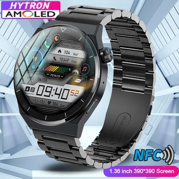 2023 NFC Smart Watch Uomini GT3 Pro AMOLED 390*390 Schermo HD Bluetooth Chiamata con selezione della Frequenza Cardiaca Impermeabile Smartwatch Huawei Xiaomi