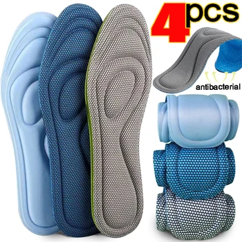 4PCS Memory Foam Ortopedico Solette Scarpa pad Uomini Donne Nano Antibatterico Deodorizzazione Soletta di Assorbimento del Sudore in Esecuzione Cuscino
